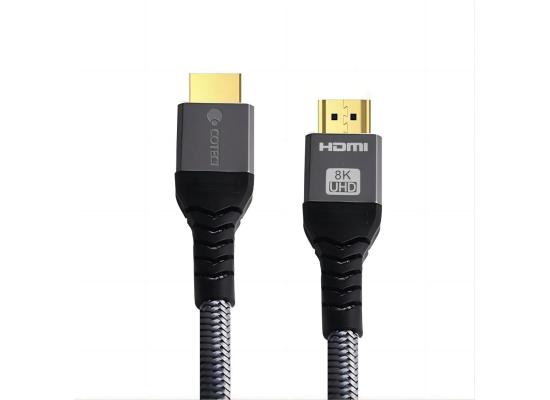 COTECi Aluminium Alloy Shell Dual 2.0 HDMI 8K/60Hz Braided Cable (2M)